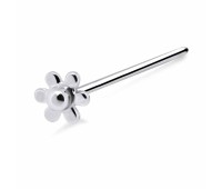 Flower Silver Straight Nose Stud NSKA-729